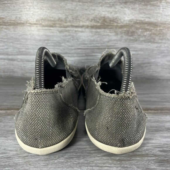 Sanuk Men's Rounder Hobo Slip On gray Canvas Loafers (Fits like a 7 but shoes 8) - Picture 5 of 10